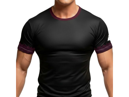 Shirt-Lifting Negro/Borgoña