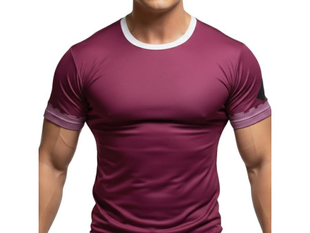 Shirt-Lifting Borgoña/blanco